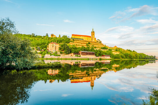 Melnik Castle on the hill above Labe and Vltava River,  Czech Republic.