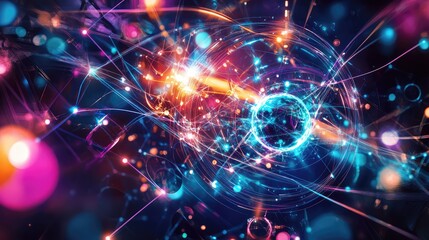 Quantum computing system featuring error correction algorithms, with quantum gates and stabilizing mechanisms fixing errors in quantum data flow