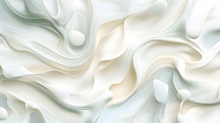 Obraz premium Abstract White Swirling Fluid Forms Design