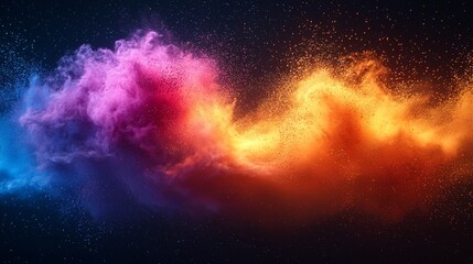Obraz premium Dust explosion abstract background, Holi background