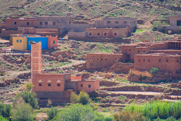 architecture of the Moroccan countryside with its valleys and mountains