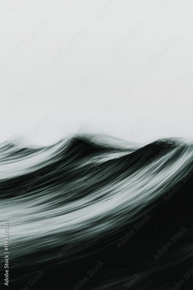 Poster capturing the essence of nature's ocean waves in dynamic motion: a tranquil encounter with the seren