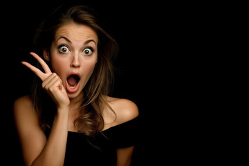 Astonished Woman Clutching Her Face Expression of Disbelief