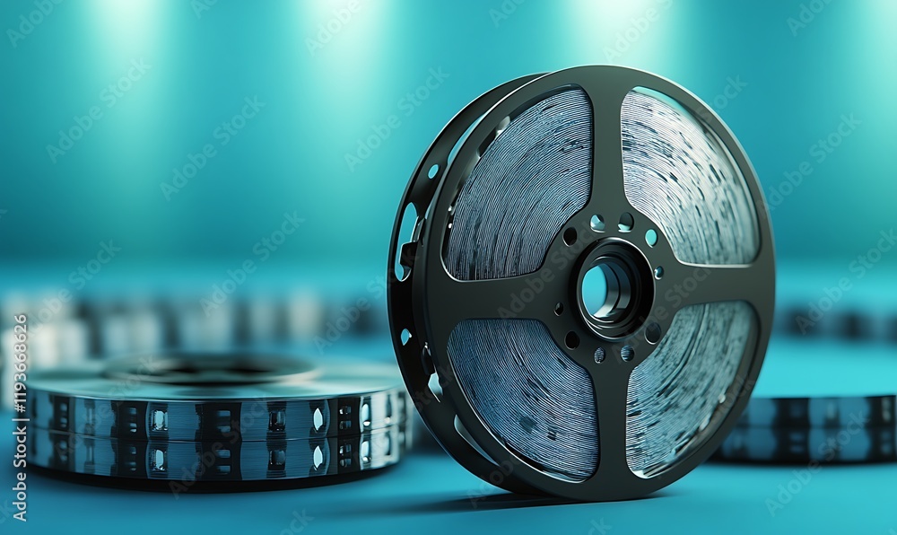 Poster close-up of an led strip light reel with intricate circuit pattern