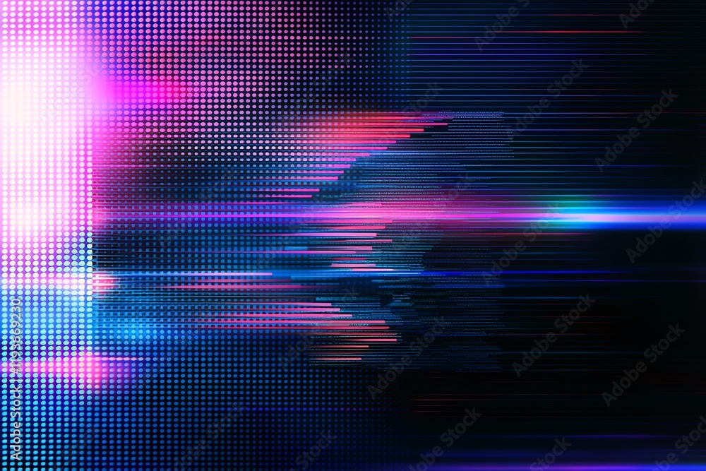 Poster a vibrant abstract background showcasing colorful lights and patterns. perfect for technology themes
