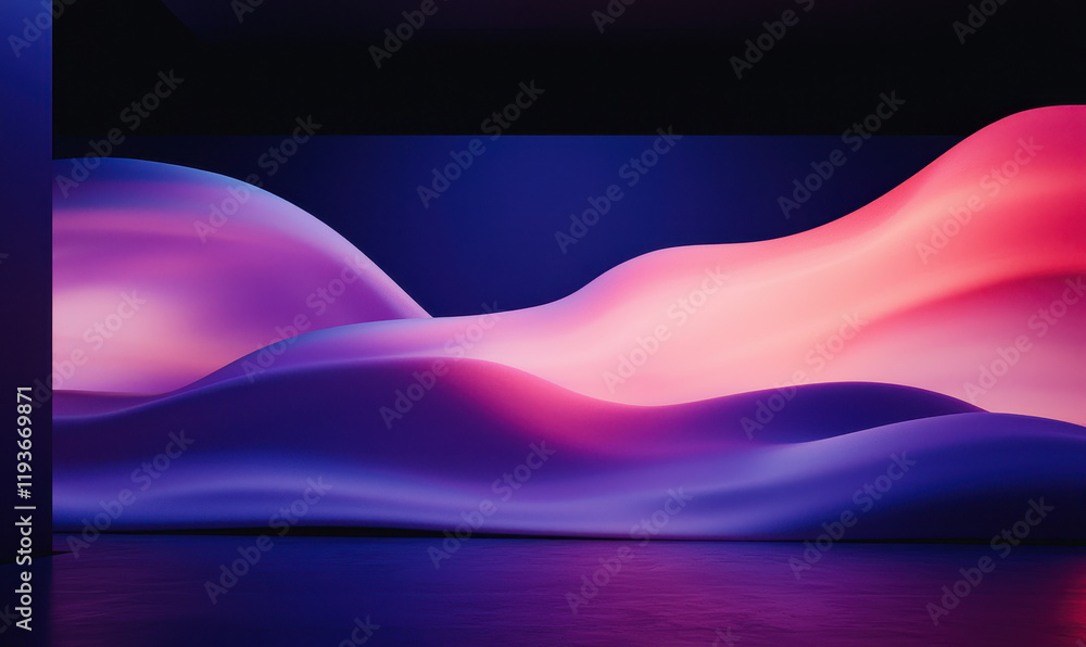 Poster explore the vibrant world of abstract fluid colors in a dynamic digital art display featuring modern