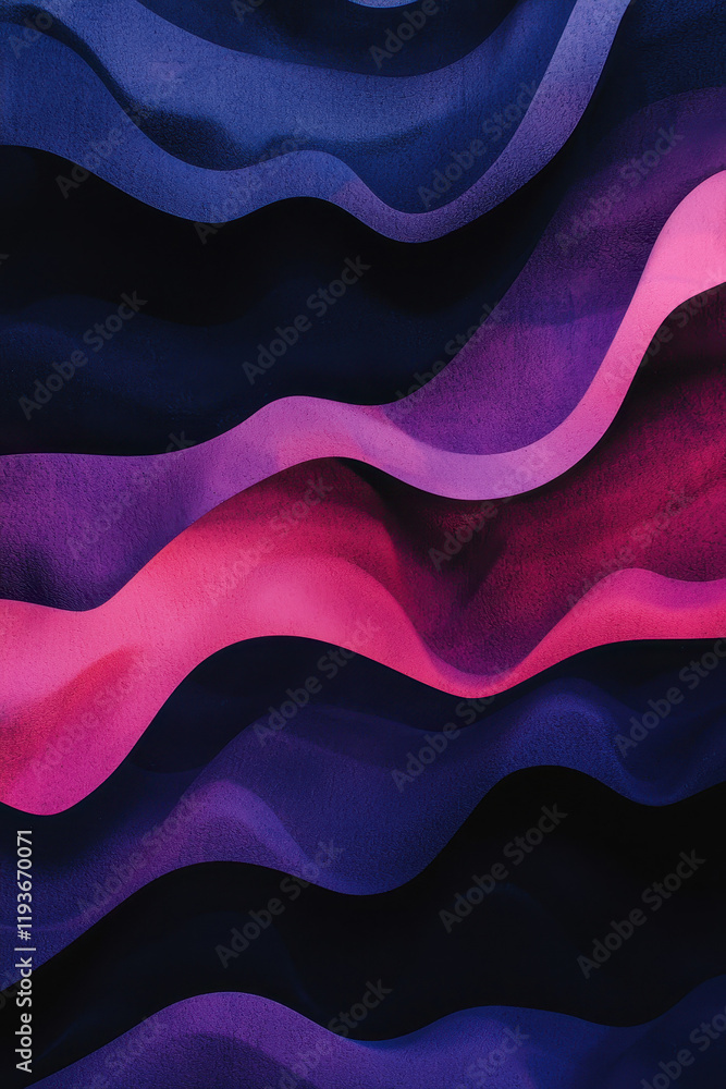 Poster Explore the Dynamic Flow and Vibrant Colors of Abstract Wave Patterns in Graphic Design Art