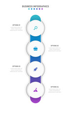 Vertical progress bar featuring 4 arrow-shaped elements, symbolizing the four stages of business strategy and progression. Clean timeline infographic design template. Vector for mobile presentation.