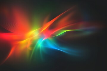 A vibrant burst of colorful light swirls against a dark background, creating a captivating abstract design that evokes emotion and imagination, perfect for creative projects.