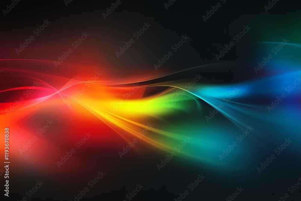 Poster a vibrant wave of colors flows seamlessly through a dark background, creating a mesmerizing visual e