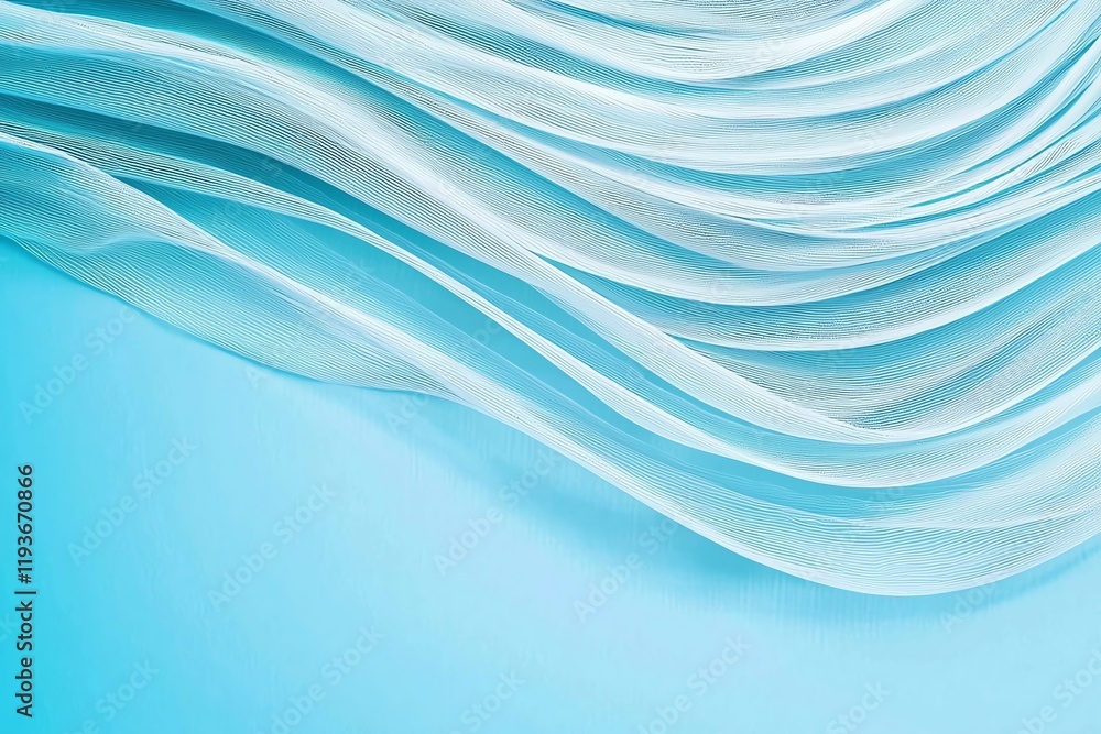 Aufkleber a serene abstract design featuring flowing blue fabrics that create a calming and elegant atmosphere