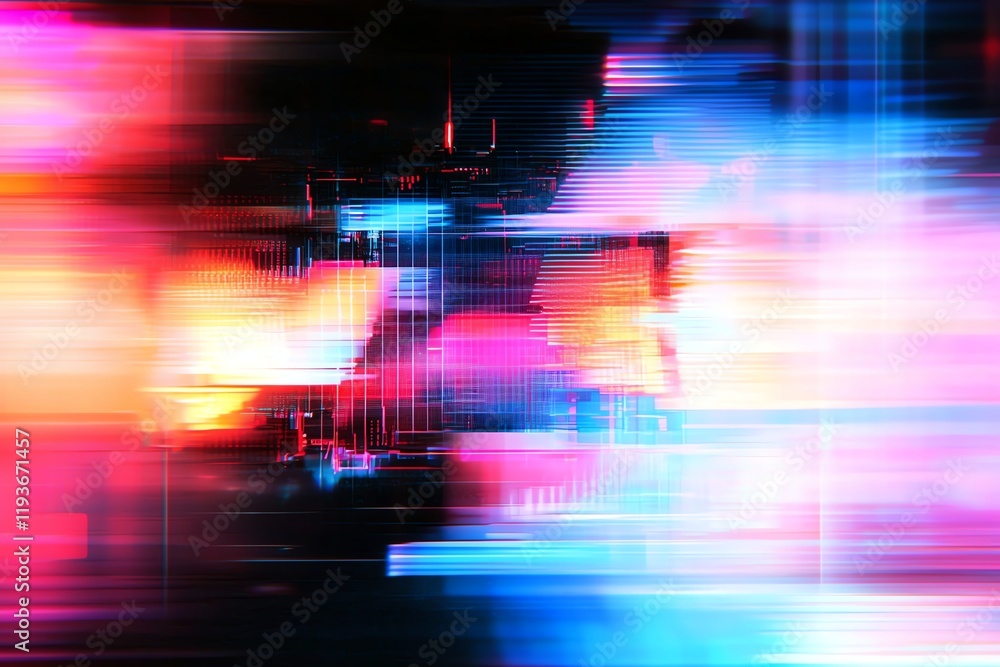 Poster vibrant abstract background with dynamic lines and glowing colors. ideal for artistic projects, digi