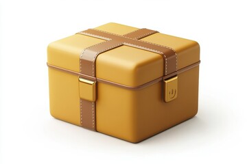 3D Archive Box Icon Isolated and White Background