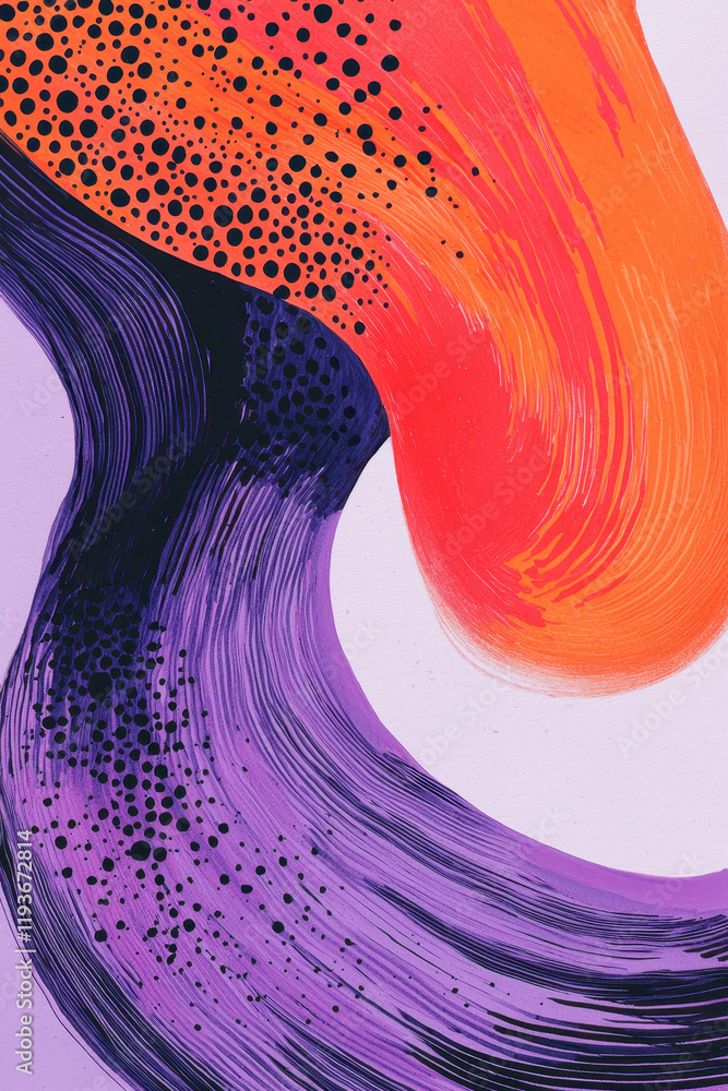 Poster vibrant abstract swirl design with bold colors and dynamic patterns for contemporary decor