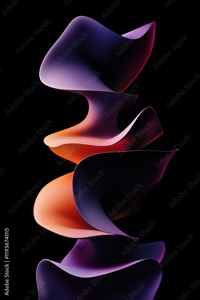 Poster explore the dynamic world of abstract expression with vibrant colors and fluid shapes in contemporar