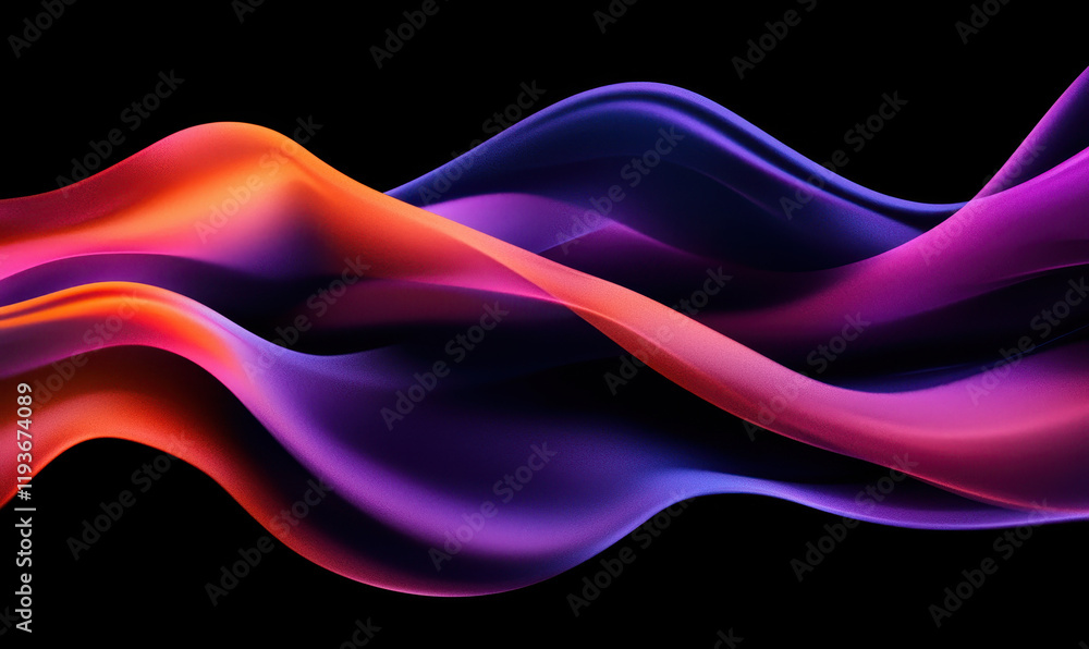 Poster abstract vibrant waves: a dynamic display of colorful flowing gradients for stunning visual impact