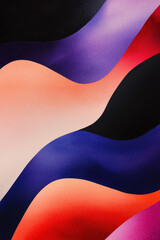 Naklejka premium Vibrant Waves of Colorful Abstract Design with Dynamic Curves and Gradients for Modern Artistic Inspiration