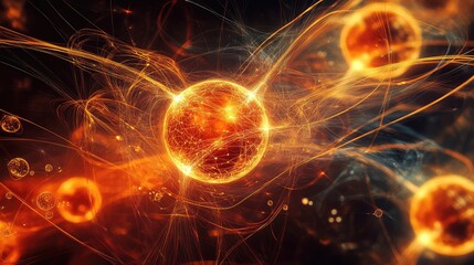 Obraz premium Quantum finance ecosystem, with quantum processors running predictive models for risk management and investment planning