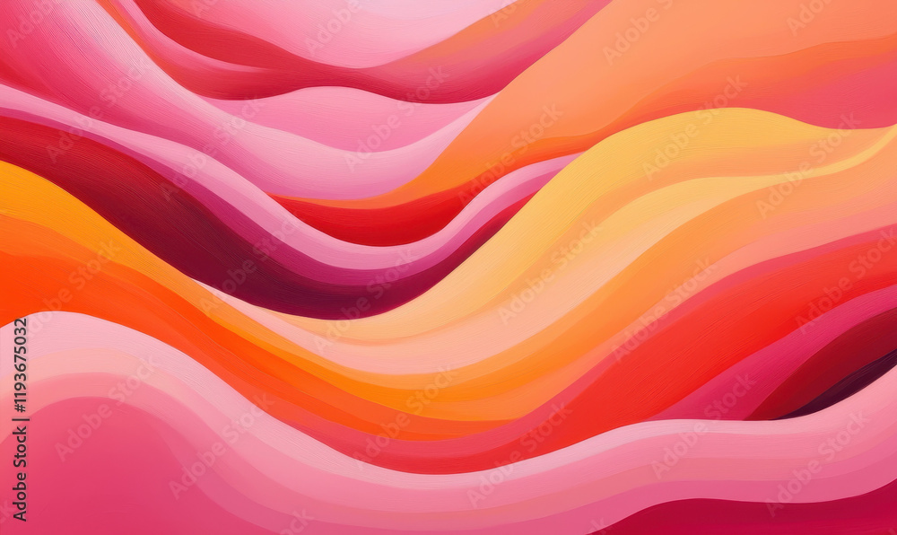 Aufkleber explore dynamic abstract art: fluid waves of vibrant colors in a modern design with bold gradients a