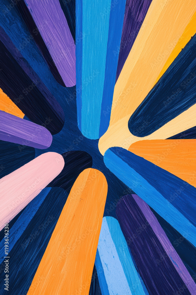 Poster dynamic abstract design with vibrant colors and geometric patterns for creative inspiration and arti
