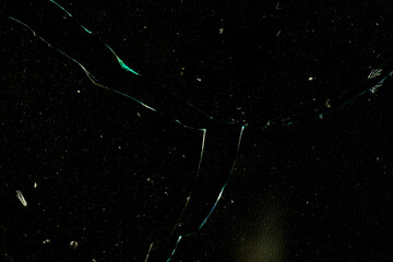 Grunge broken glass with particle texture