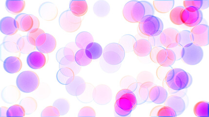 soft pink and purple bokeh light circles on transparent PNG background for dreamy overlays, festive designs, and digital creative projects