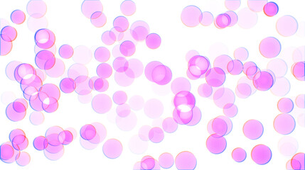 soft pink and purple bokeh light circles on transparent PNG background for dreamy overlays, festive designs, and digital creative projects