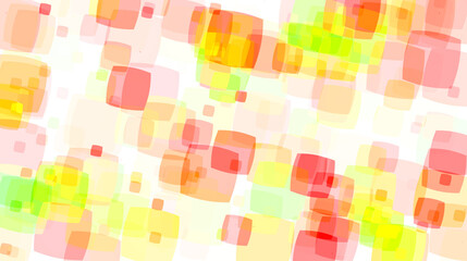overlapping yellow and red translucent square bokeh shapes on transparent PNG background for creative overlays, festive designs, and digital art projects