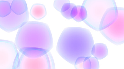 vibrant blue and pink abstract bokeh light shapes on transparent PNG background for creative digital designs, overlays, and artistic editing projects