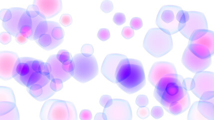 vibrant blue and purple and pink abstract bokeh light shapes on transparent PNG background for creative digital designs, overlays, and artistic editing projects