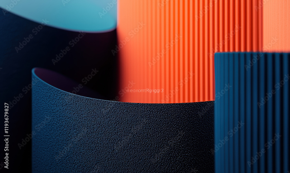 Poster vivid abstract design with dynamic textures and contrasting colors in a modern geometric composition