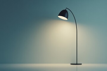 3D Floor Lamp Isolated and White Background