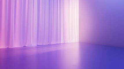 A glowing lavender studio backdrop softly illuminated by radial light creating a tranquil look.