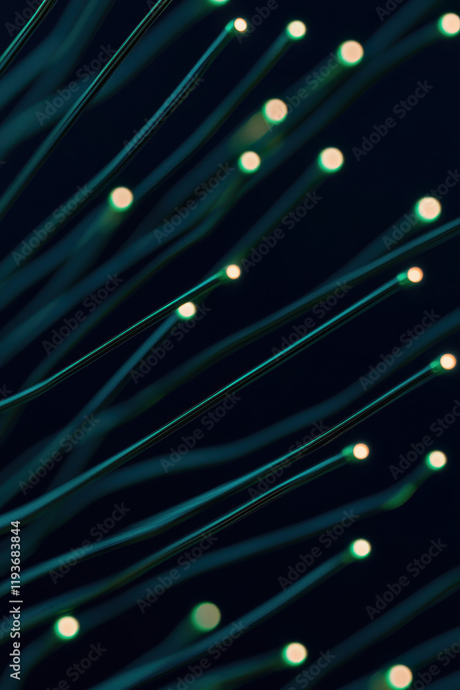Poster exploring the intricacies of fiber optic technology: a glimpse into the high-speed world of digital 