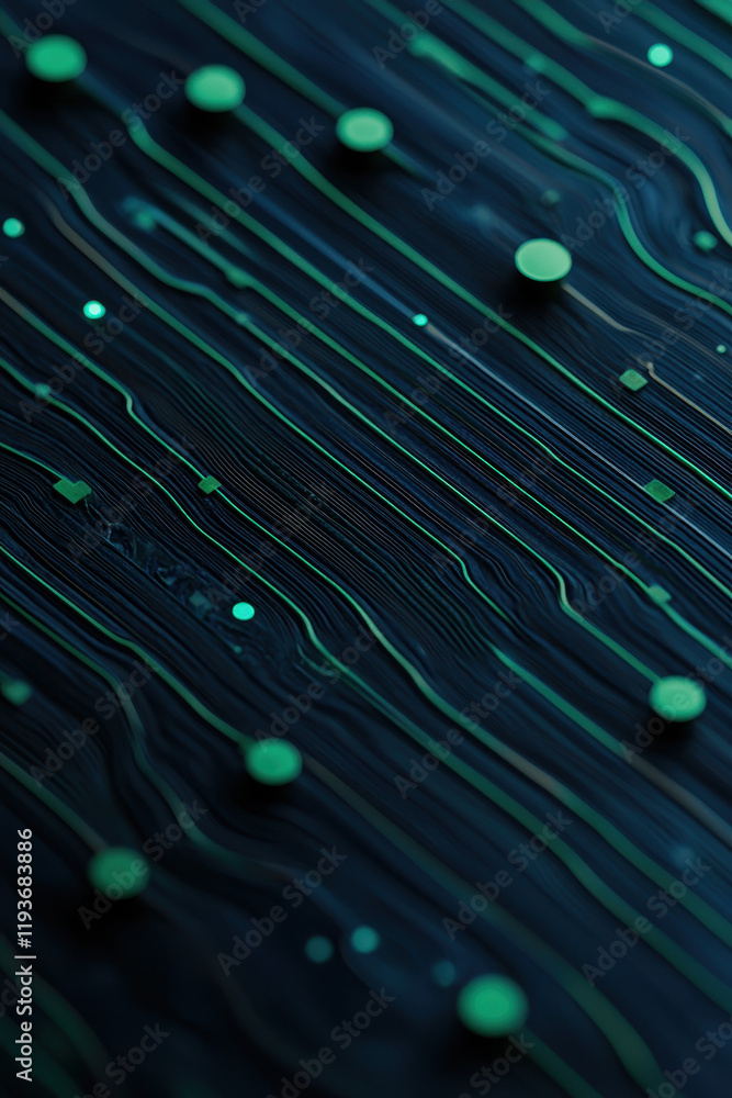 Poster futuristic circuit board pattern: a glimpse into advanced electronic systems and innovative network 