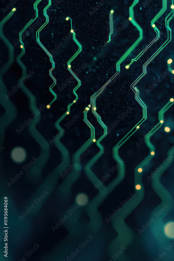Poster explore the intricate patterns of modern circuitry: a deep dive into electronic design and connectiv