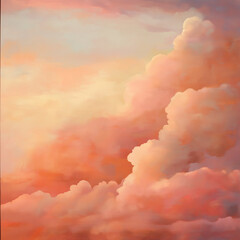 Celestial Dreamscape: Ethereal Clouds Adorned with Metallic Glimmer