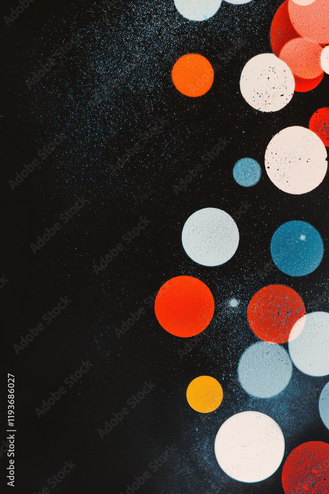Poster vibrant abstract circle pattern with bold colors and dynamic design for modern graphic creativity