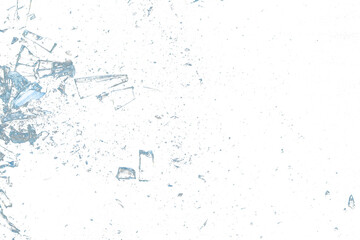 grainy broken glass particle