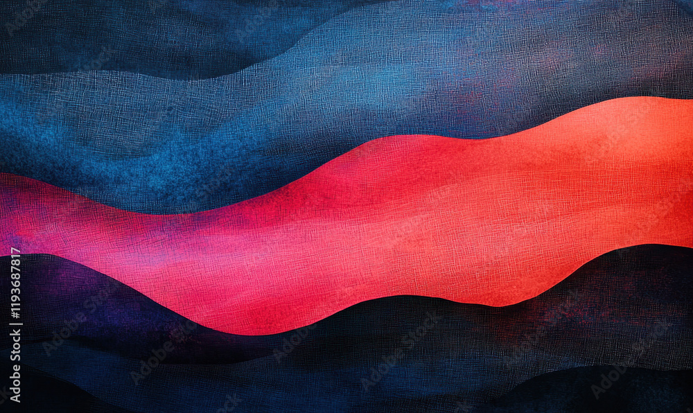 Poster vibrant abstract waves: a dynamic play of colors and textures in modern graphic art design