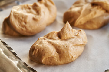 Preparation of healthy sweets from yogurt, hazelnut butter, maple syrup and vanilla