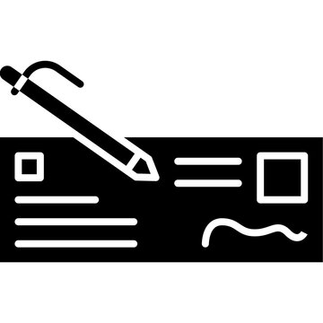 Bank Check icon single vector illustration
