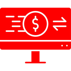 Online Transactions icon single vector illustration