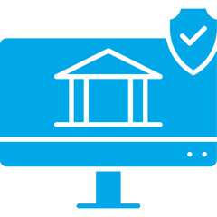 Online Banking Security icon single vector illustration