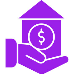 Home Loan icon single vector illustration