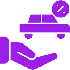 Auto Loan icon single vector illustration