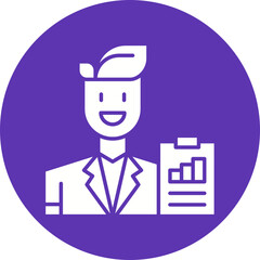 Business Analyst icon single vector illustration