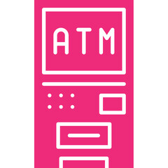 ATM icon single vector illustration