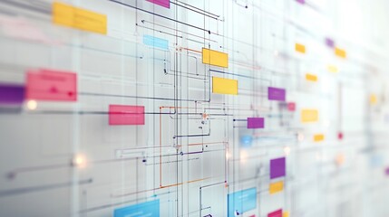 Fototapeta premium Creative visualization of documentation and process mapping within IT governance frameworks