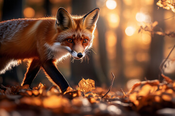 red fox in the woods